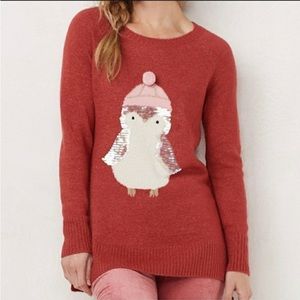 LC Lauren Conrad penguin Christmas sweater